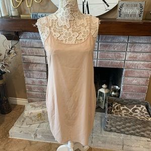 Nude dress slip sz L